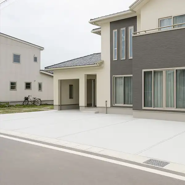 駐車場4台分のコンクリート施工